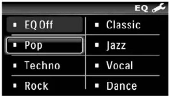 EQ Off Pop Techno Rock Classic Jazz Vocal Dance