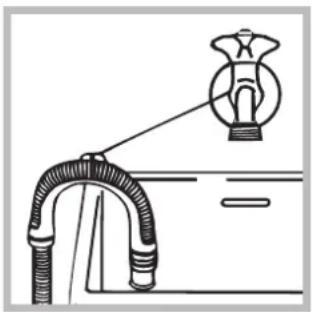 INDESIT XWa 61051 W EU - Podłączenie przewodu odpływowego - 2