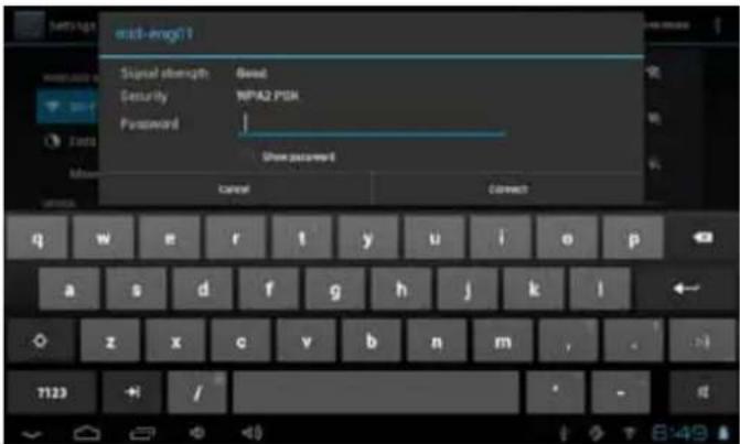Signal strength Security Password Signal strength Good NPA2 PSM Show password 6 Control Connect q w e r l y u i o p a s d f g h j k l z x c v b n m T123 /