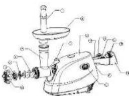 Technical diagram of a manual washing machine with labeled parts in Chinese
