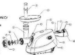 Technical diagram of a mechanical device with numbered components, likely a cleaning or assembly assembly.