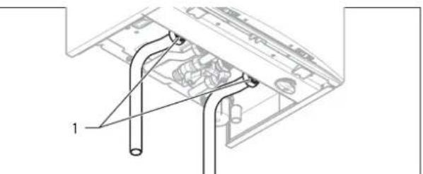 VAILLANT VMW 306/5-5 H - Allacciamento della mandata e del ritorno del riscaldamento - 1