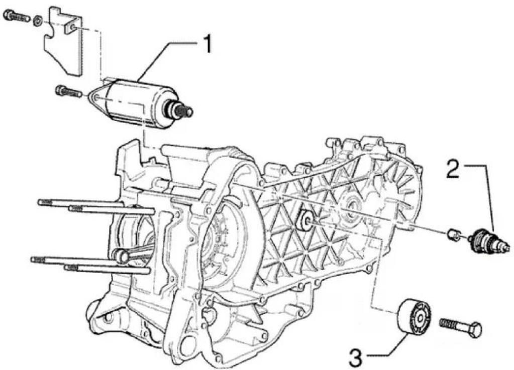 Technical diagram of a mechanical assembly with numbered components for identification
