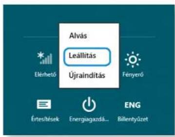 Alvás Leállítás Újraindítás Elérhető Fényerő Értesítések Energiagazdá... ENG Bällentyüzet