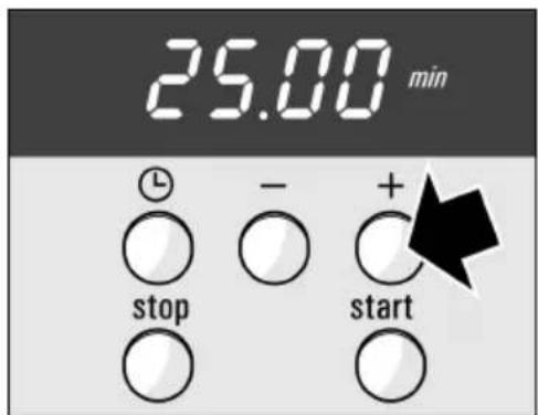 25.00 min stop - + start