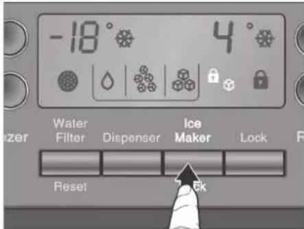 -18° 4° Víz Szűrő Adagoló Jégkészítő Zár Visszaállítás Zár