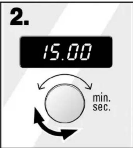 2. 15.00 min. sec.