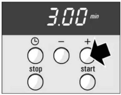 3.00 min stop - + start