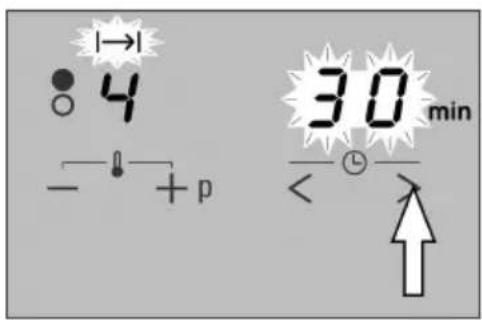 1→1 4 - + p 30 min < + >