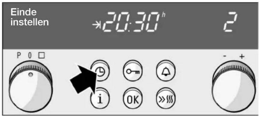 Einde instellen →20:30 h 2 P 0 □ i OK >>>