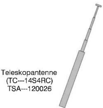 Teleszkópos antenna (TC---14S4RC) TSA---120026