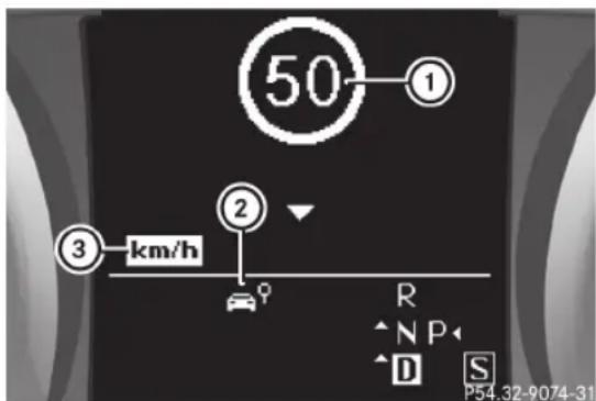 50 ① ② km/h ③ R N P D S P54.32-9074-31
