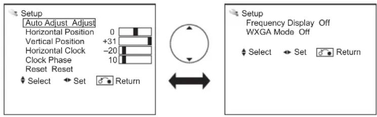 HITACHI 50PD960DTA - Setup Menu (RGB mode) - 1
