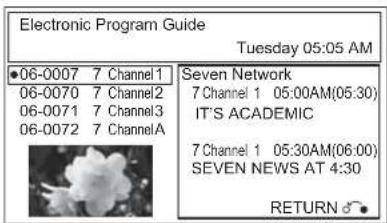 HITACHI 50PD960DTA - Electronic Program Guide (EPG) - 1