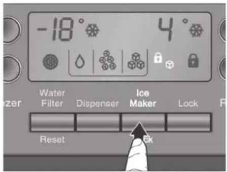 -18° 4° Víz Szűrő Adagoló Jégkészítő Zár Visszaállítás 6k