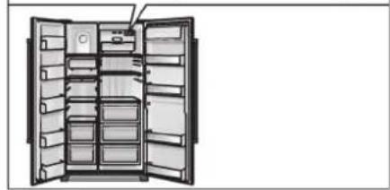 Nyitott hűtőszekrény diagramja több rekesszel (szöveg vagy címkék nélkül)