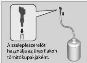 A szelepleszerelőt használja az üres flakon tömitókupakjaként.