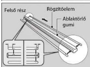 Felső rész Rögzítőelem Ablaktörlő gumi