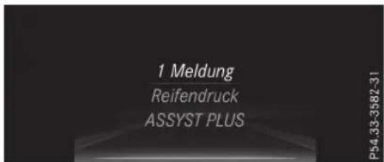 1 Meldung Reifendruck ASSYST PLUS P54.33-3582.31