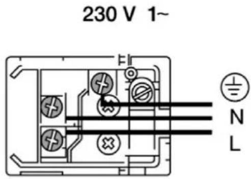230 V 1~ N L