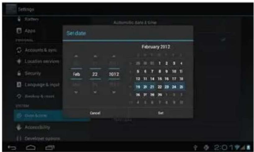 Overmax BaseTwo - Setari data si timp: - 1