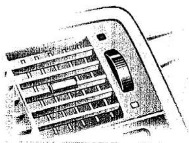 Technical diagram of a device front panel with labeled sections and buttons