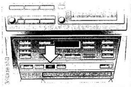 Technical diagram of a device rear panel with labeled ports and internal connectors, showing status indicators and control buttons.
