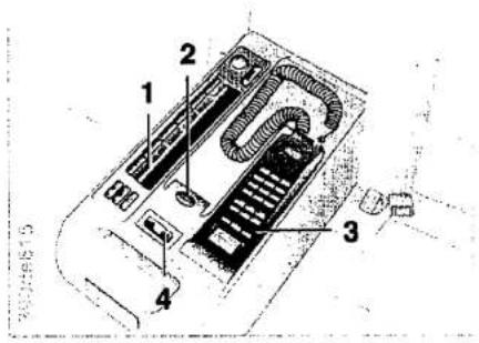 Technical diagram of a car air conditioner unit with numbered components
