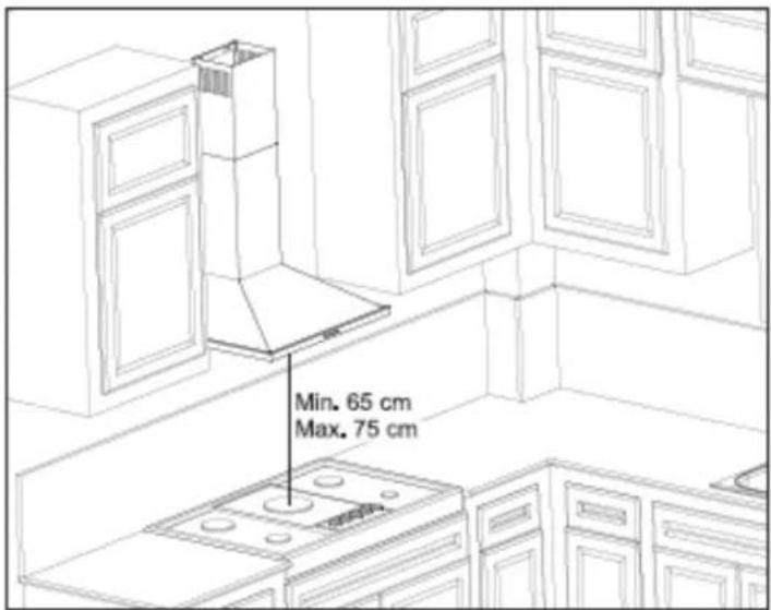 Min. 65 cm Max. 75 cm