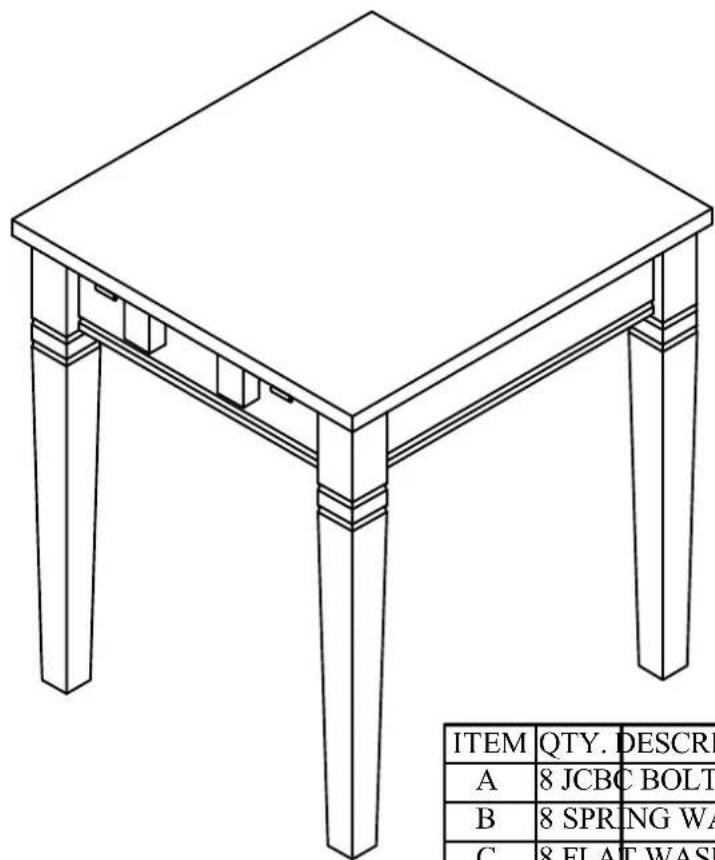 Talgø Smogen (80x80) - SMOGEN TABLE ASSEMBLY INSTRUCTION - 2
