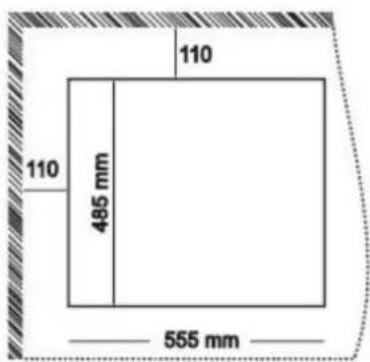 110 110 485 mm 555 mm