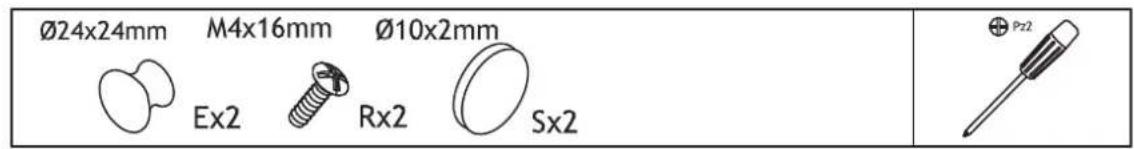 Ø24x24mm M4x16mm Ø10x2mm Ex2 Rx2 Sx2 Pz2