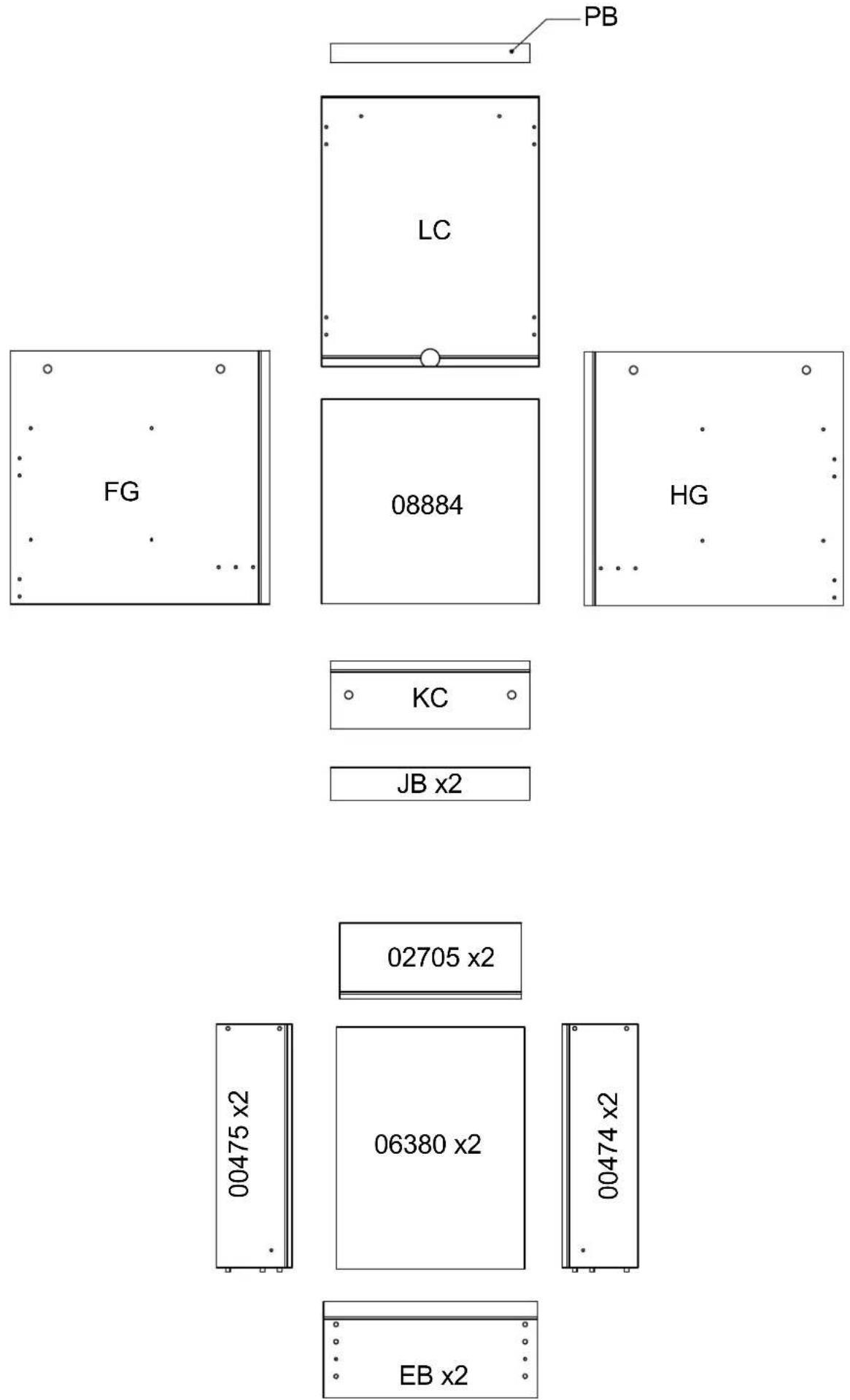 PB LC FG 08884 HG KC JB x2 02705 x2 00475 x2 06380 x2 00474 x2 EB x2