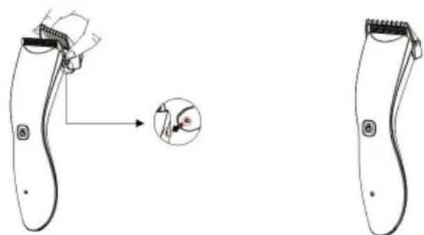 Diagram showing a hairpin being adjusted to form a pair of accessories, with an inset magnified view highlighting the adjustment.