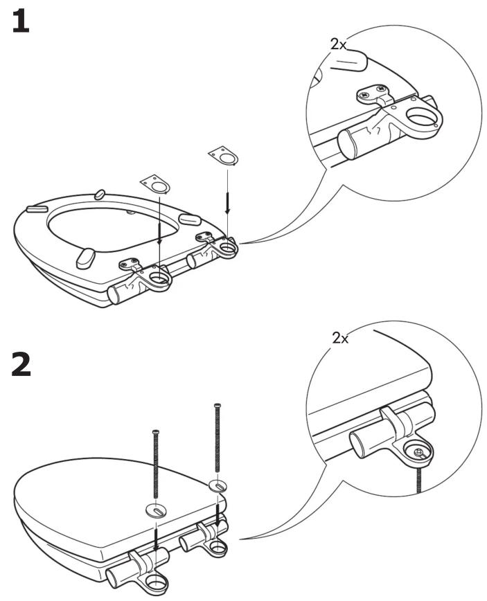 Technical diagram showing two views of a mechanical component with labeled parts and 2x magnified views