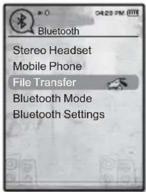 Bluetooth Stereo Headset Mobile Phone File Transfer Bluetooth Mode Bluetooth Settings