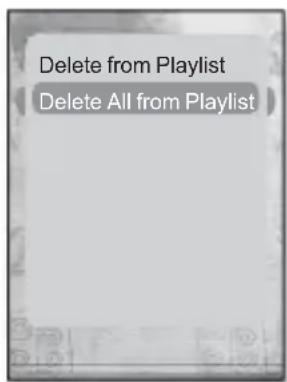 Delete from Playlist Delete All from Playlist