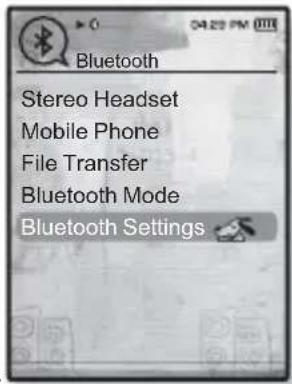 Bluetooth Stereo Headset Mobile Phone File Transfer Bluetooth Mode Bluetooth Settings