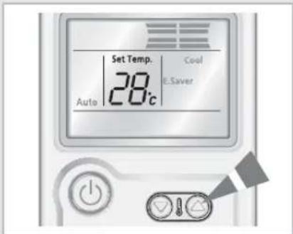 Set Temp. 28°C Cool E.Saver Auto