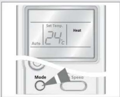 Set Temp. 24°C Heat Auto Mode Speeda
