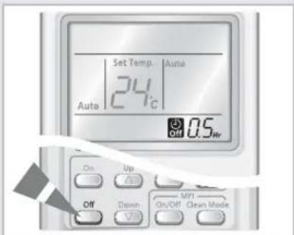 Set Temp. Auto 24°C Auto 05 Off On Up MP1 Off Down On/Off Clean Mode