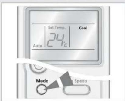 Set Temp. Cool 24°C Auto Mode Speed