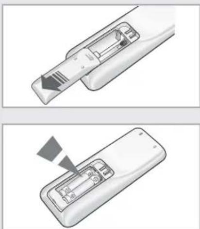 SAMSUNG AQV12MSAN - Inserting the Remote Control Batteries - 1