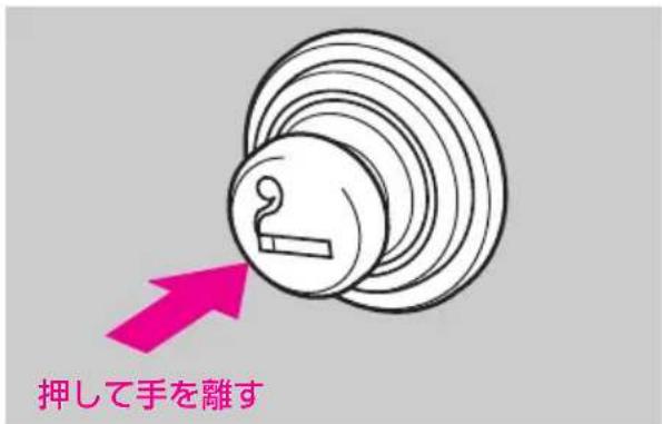 押して手を離す