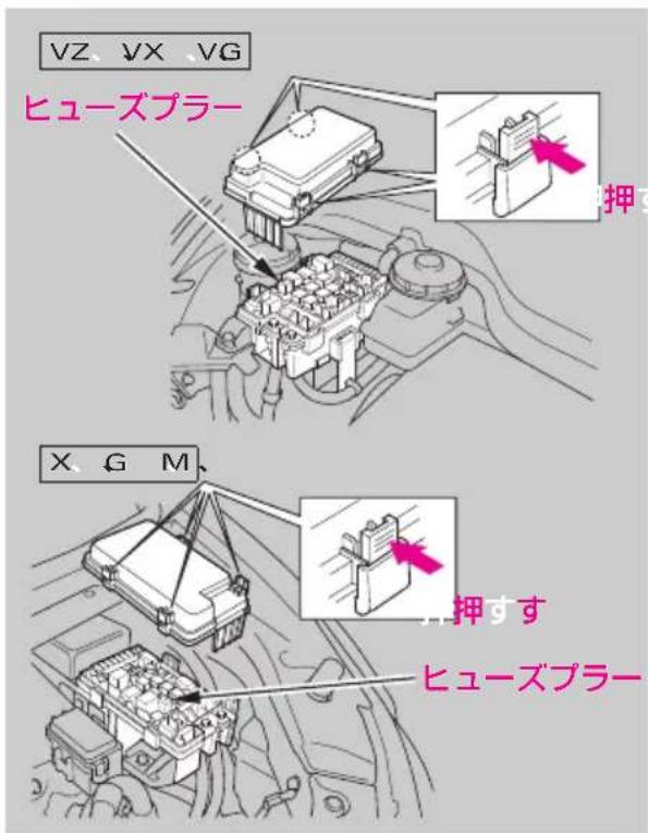 VZ VX VG ヒューズプラー 押 X G M 押すす ヒューズプラー