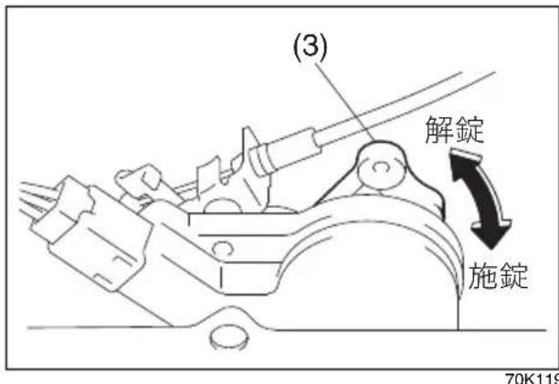 (3) 解錠 施錠 70K119