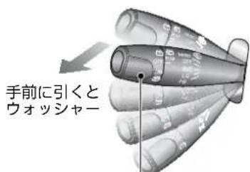 手前に引くと ウォッシャー