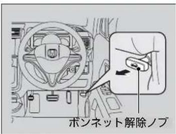 ボンネット解除ノブ