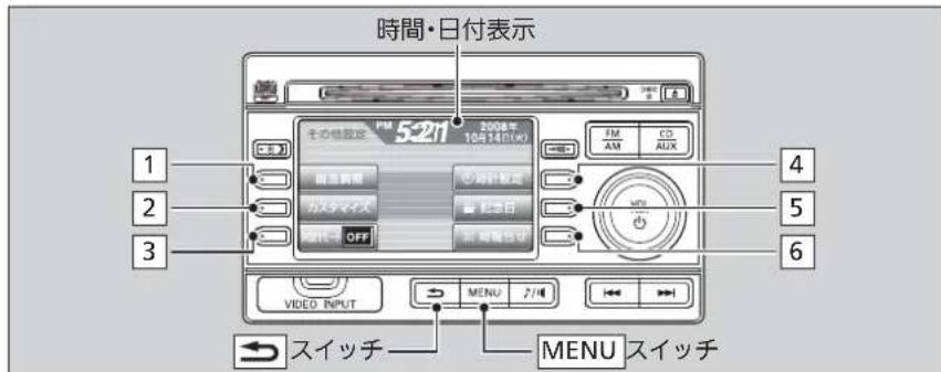 時間・日付表示 1 2 3 その機設定 FM 5-211 2004年 10:14'00(※) 開発時間 おスタマイス 開発OFF 動画設定 記念日 動画合計 4 5 6 VIDEO INPUT MENU 2/11 スイッチ MENU スイッチ