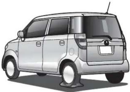 Honda Zest Spark (2011) - パンクした - 1